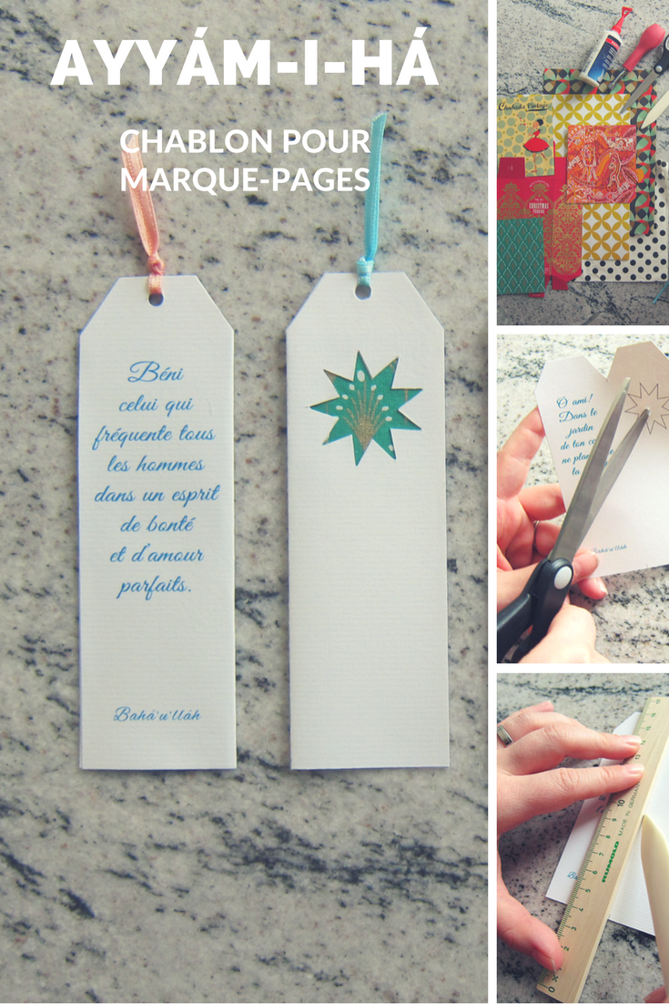 Chablon pour marque-pages d'Ayym-i-há